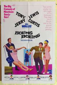 s094 BOEING BOEING one-sheet movie poster '65 Tony Curtis, Jerry Lewis