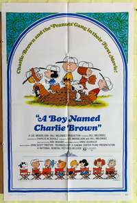 s104 BOY NAMED CHARLIE BROWN one-sheet movie poster '70 Peanuts, Snoopy!