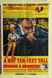 s105 BOY TEN FEET TALL one-sheet movie poster '65 Edward G. Robinson