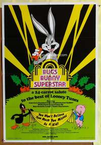 s122 BUGS BUNNY SUPERSTAR one-sheet movie poster '75 Daffy & Porky!