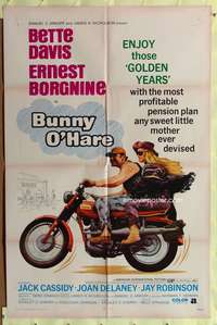s123 BUNNY O'HARE one-sheet movie poster '71 Bette Davis, Ernest Borgnine