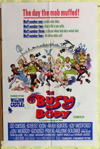 s124 BUSY BODY one-sheet movie poster '67 cool Frank Frazetta artwork!