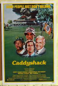 s132 CADDYSHACK one-sheet movie poster '80 Chevy Chase, Bill Murray, Ramis