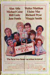 s133 CALIFORNIA SUITE style B one-sheet movie poster '78 Drew Struzan art!