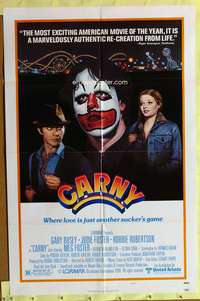s154 CARNY style B one-sheet movie poster '80 Gary Busey, Jodie Foster
