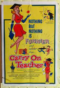 s160 CARRY ON TEACHER one-sheet movie poster '62 English school sex!