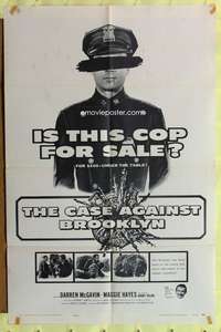 s162 CASE AGAINST BROOKLYN one-sheet movie poster '58 Darren McGavin