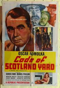 s202 CODE OF SCOTLAND YARD one-sheet movie poster '48 Homolka, English!