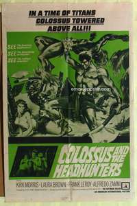 s207 COLOSSUS & THE HEADHUNTERS one-sheet movie poster '62 Kirk Morris