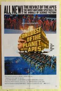 s210 CONQUEST OF THE PLANET OF THE APES style B one-sheet movie poster '72