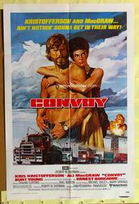 s212 CONVOY one-sheet movie poster '78 Kris Kristofferson, Ali McGraw