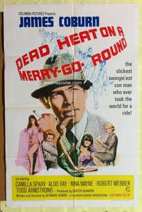 s237 DEAD HEAT ON A MERRY-GO-ROUND one-sheet movie poster '66 James Coburn