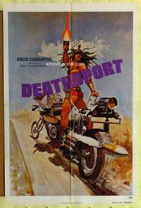 s250 DEATHSPORT teaser one-sheet movie poster '78 David Carradine, sci-fi!