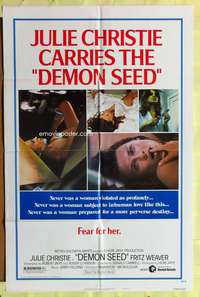 s257 DEMON SEED style B one-sheet movie poster '77 Julie Christie sci-fi!