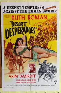 s258 DESERT DESPERADOES one-sheet movie poster '55 half-clad Ruth Roman!