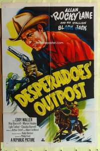 s262 DESPERADOES' OUTPOST one-sheet movie poster '52 Allan Rocky Lane!
