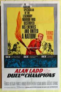 s290 DUEL OF CHAMPIONS one-sheet movie poster '64 Alan Ladd, Italian!