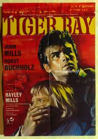 s773 TIGER BAY English one-sheet movie poster '60 introducing Hayley Mills!