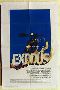 s302 EXODUS one-sheet movie poster '61 Newman, classic Saul Bass art!