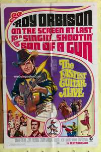 s306 FASTEST GUITAR ALIVE one-sheet movie poster '67 Roy Orbison w/gun!