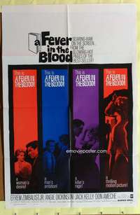 s313 FEVER IN THE BLOOD one-sheet movie poster '61 Angie Dickinson