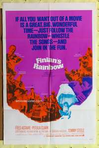 s318 FINIAN'S RAINBOW one-sheet movie poster '68 Fred Astaire, Petula Clark