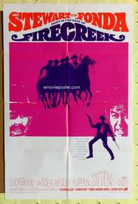 s320 FIRECREEK one-sheet movie poster '68 James Stewart, Henry Fonda