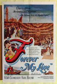 s340 FOREVER MY LOVE one-sheet movie poster '62 Romy Schneider, Austrian!