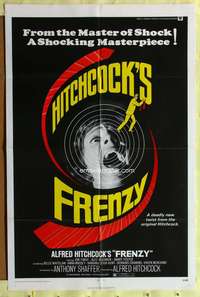 s346 FRENZY one-sheet movie poster '72 Alfred Hitchcock, Anthony Shaffer