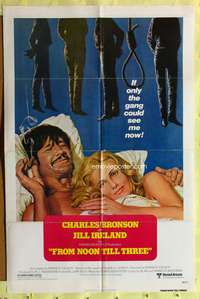 s348 FROM NOON TILL THREE one-sheet movie poster '76 Charles Bronson