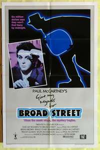 s358 GIVE MY REGARDS TO BROAD STREET int'l one-sheet movie poster '84 Paul!
