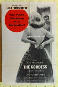 s360 GODDESS one-sheet movie poster '58 sexy Kim Stanley, Lloyd Bridges