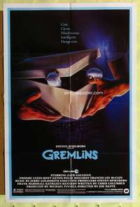 s373 GREMLINS one-sheet movie poster '84 Joe Dante, horror comedy!