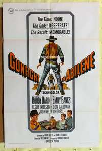 s375 GUNFIGHT IN ABILENE one-sheet movie poster '67 Bobby Darin duelling!