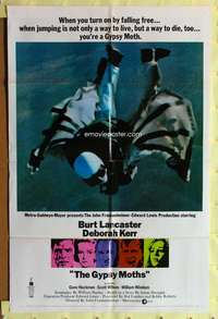 s381 GYPSY MOTHS style B one-sheet movie poster '69 Burt Lancaster, Frankenheimer