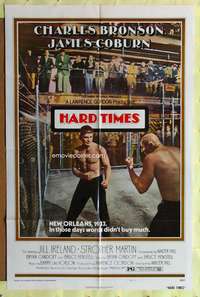 s401 HARD TIMES style B one-sheet movie poster '75 Charles Bronson, Coburn