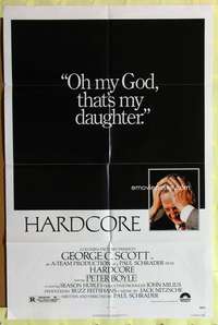 s402 HARDCORE one-sheet movie poster '79 George C. Scott, Peter Boyle