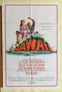 s409 HAWAII one-sheet movie poster '66 Julie Andrews, Max von Sydow