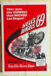s422 HELL'S ANGELS '69 one-sheet movie poster '69 Las Vegas bikers!