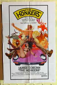 s449 HONKERS one-sheet movie poster '72 James Coburn, sexy Lois Nettleton!