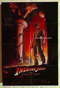 s459 INDIANA JONES & THE TEMPLE OF DOOM one-sheet movie poster '84 Ford