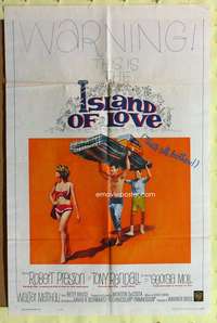 s471 ISLAND OF LOVE one-sheet movie poster '63 Robert Preston, Randall