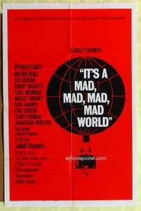 s478 IT'S A MAD, MAD, MAD, MAD WORLD style B one-sheet movie poster '64