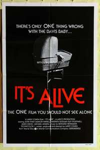 s479 IT'S ALIVE 1sh R76 Larry Cohen, classic creepy baby carriage image!