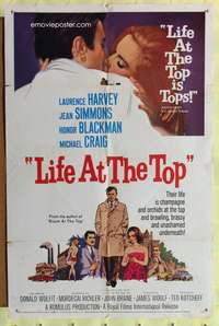 s507 LIFE AT THE TOP 1sh movie poster '66 Laurence Harvey, Simmons