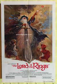 s533 LORD OF THE RINGS one-sheet movie poster '78 JRR Tolkien, Bakshi