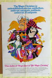 s545 MAGIC CHRISTIAN one-sheet movie poster '70 Sellers,Ringo,Ellescas art!