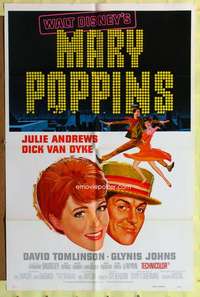 s562 MARY POPPINS style A one-sheet movie poster R80 Julie Andrews, Disney