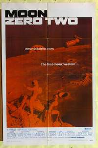 s576 MOON ZERO TWO one-sheet movie poster '69 the first moon western!