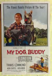 s584 MY DOG BUDDY one-sheet movie poster '60 boy-and-his-dog adventure!